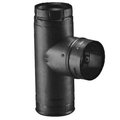 Dura Vent Dura Vent 3PVP-TB1 3 in. Dia. Pellet Vent Pro Black Single Tee with Clean-Out Tee Cap 3PVP-TB1